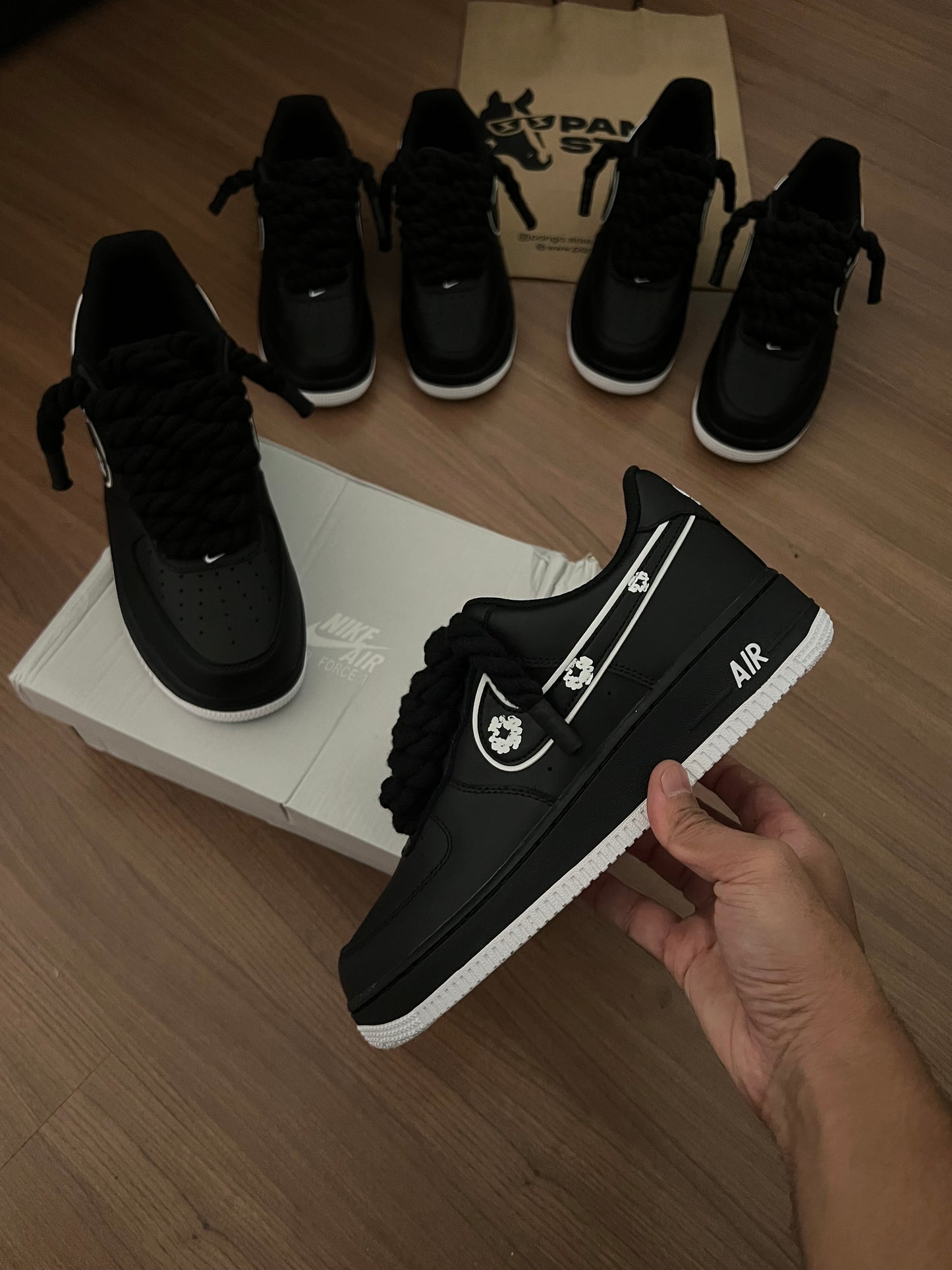 Nike Air Force 1 Rope Black Denim Tears