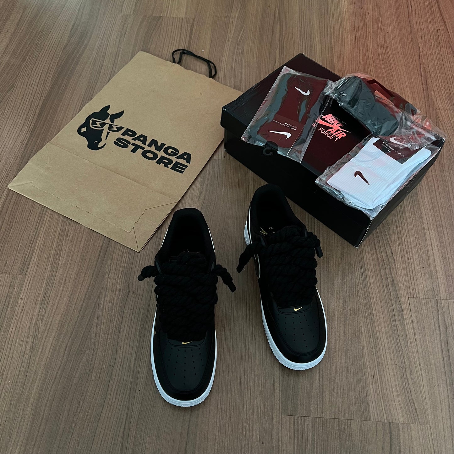 Nike Air Force 1 '07 LV8 Swoosh Pack Black Rope