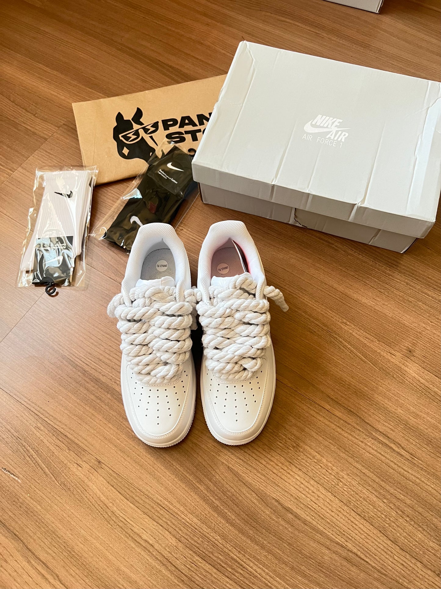 Nike Air Force 1 '07 'Triple White' ROPE (PRONTA ENTREGA)