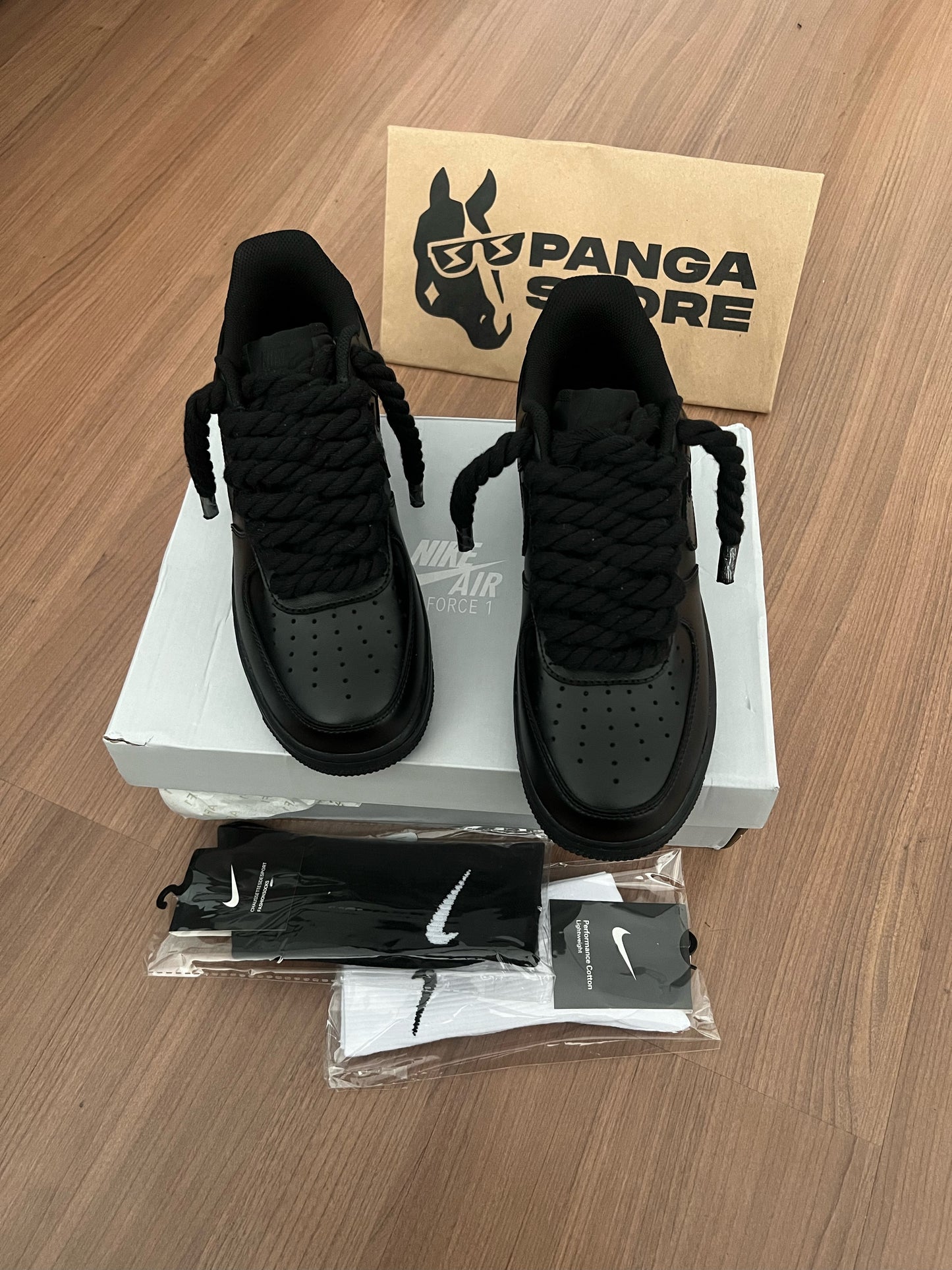 Nike Air Force 1 Black Rope