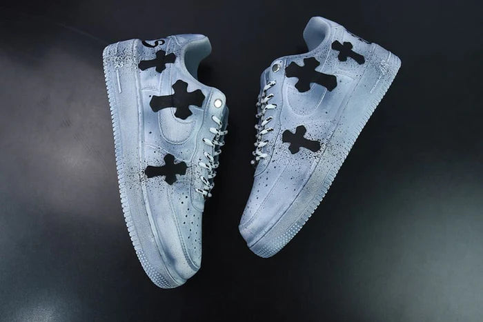 Air Force 1 Chrome Hearts Blue (Custom) Special Box