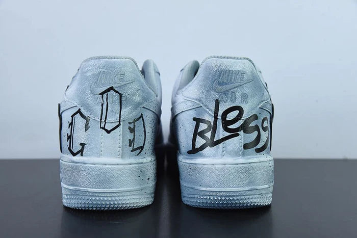 Air Force 1 Chrome Hearts Blue (Custom) Special Box