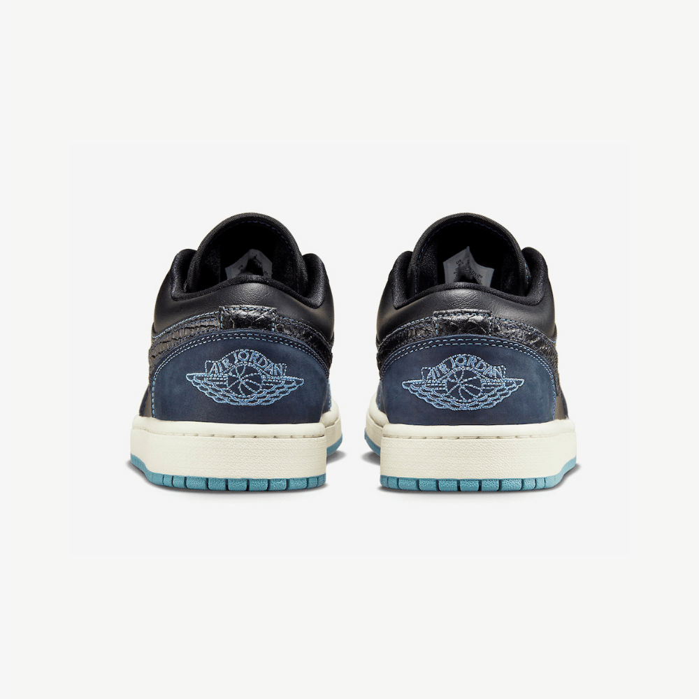 Air Jordan 1 Low SE Black Dark Obsidian Snakeskin