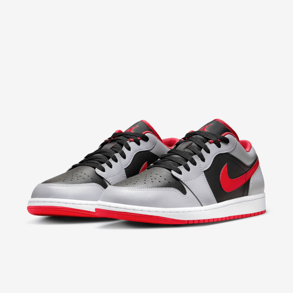 Air Jordan 1 Low 'Black Light Smoke Grey Gym Red'
