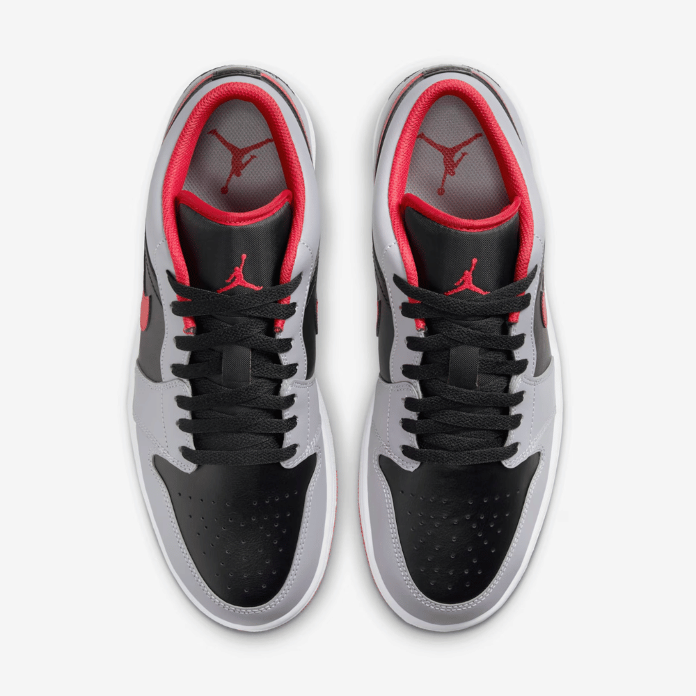 Air Jordan 1 Low 'Black Light Smoke Grey Gym Red'
