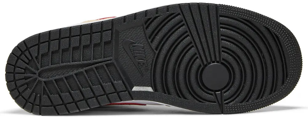 Air Jordan 1 Mid 'Light Curry Cardinal Red'