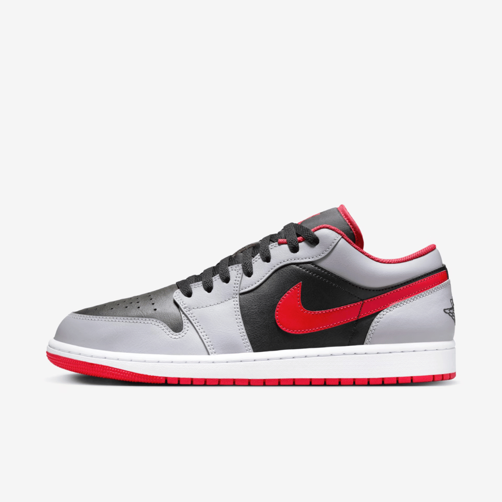 Air Jordan 1 Low 'Black Light Smoke Grey Gym Red'