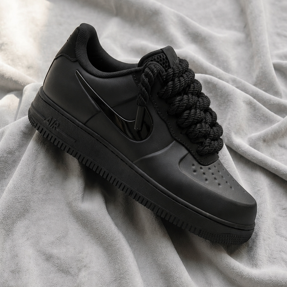 Nike Air Force 1 Foamposite Black Rope