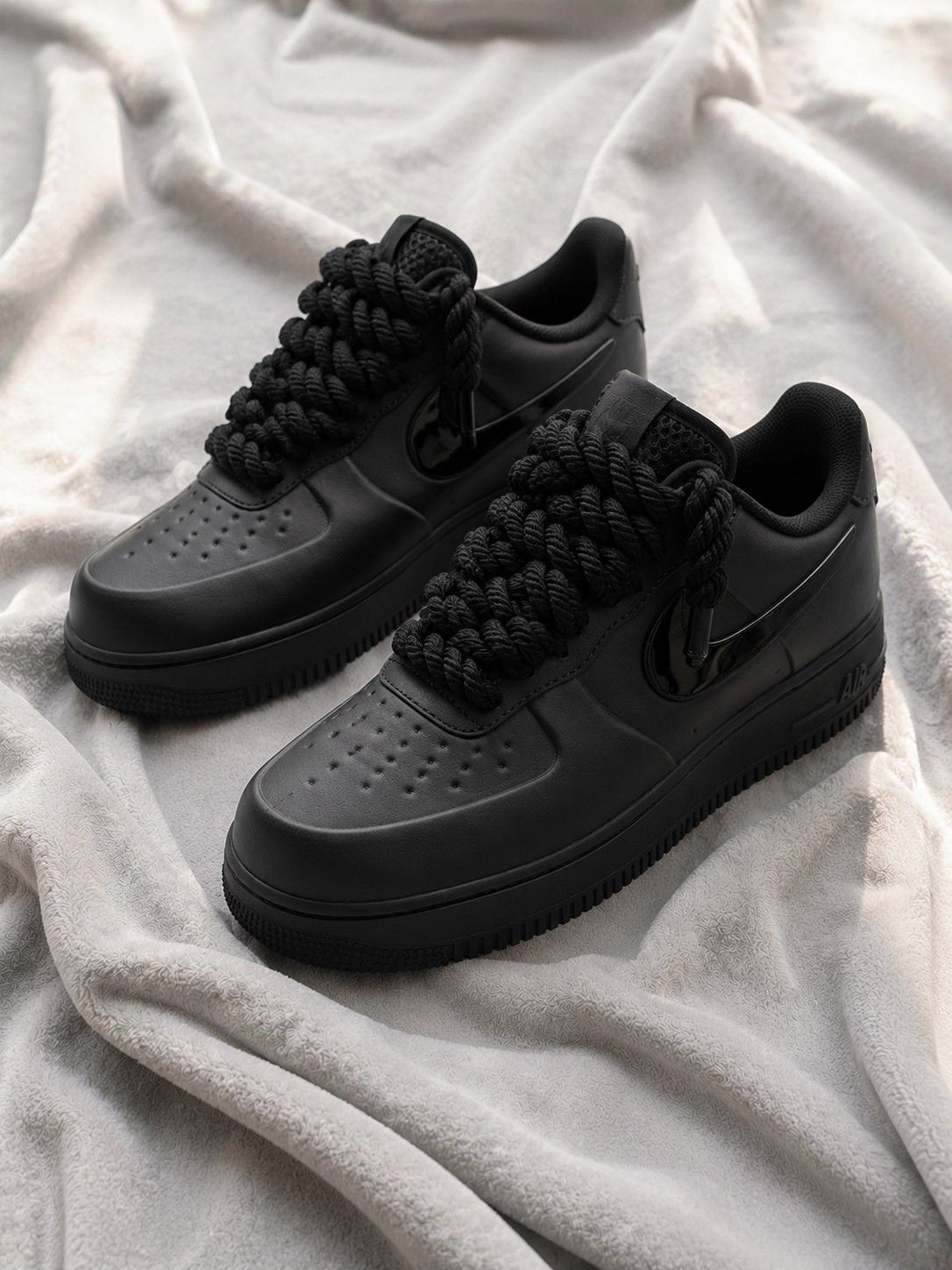Nike Air Force 1 Foamposite Black Rope
