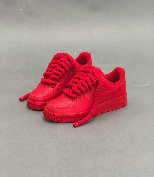 Nike Air Force 1 Triple Red Rope