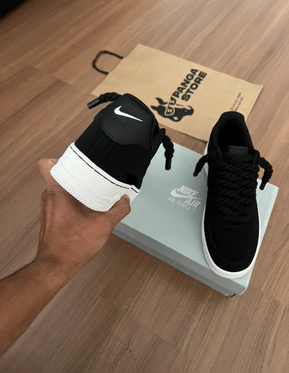 Nike Air Force 1 Black Noir Rope ( Pronta Entrega )