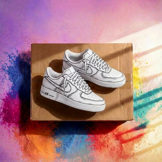 Nike Air Force 1 Triple White Cartoon